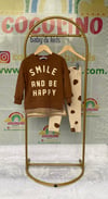 Smile Happy Sweat Kumaş Fitilli Taytlı Kız Çocuk Takım