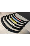 4 Parça Ön Lip Üniversal Ön Tampon Eki Piano Black Kırmızı-Mavi-Sarı-Gri-Beyaz