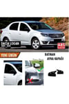 Dacia Logan 2009-2020 Batman Yarasa Ayna Kapağı Piano Black Abs Plastik