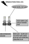 H7 Led Zenon C6 Mini Led Xenon Ampul 12800 Lümen Beyaz Renk 6000 Kelvin Şimşek Etkili