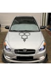 Hyundai Accent Era 2006-2012 Batman Yarasa Ayna Kapağı Piano Black Abs Plastik