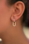 Taşlı Model Halka Küpe