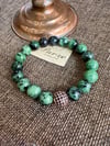 Anyolit (Ruby Zoisite) 10 mm Küre Kesim Bileklik
