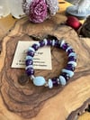 Aquamarine ve Labradorit Doğaltaş Bileklik 