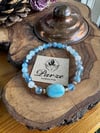 Aquamarine ve Larimar Doğal Taş Bileklik