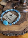 Aquamarine ve Larimar Doğal Taş Bileklik