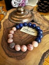 Güneş Taşı ve Lapis Lazuli Doğal Taş Bileklik 10 mm