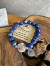 Lapis Lazuli ve Kalsedon Doğal Taş Bileklik 