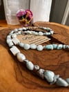 Larimar ve Hemimorfit Doğaltaş Tasarım Kolye 