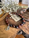Mikro Faset Kesim Mahogany Obsidyen DoğalTaş Bileklik