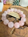 Pembe Kuvars Doğaltaş bileklik 14 mm 