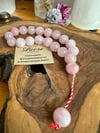 Pembe Kuvars Doğaltaş Efe Tesbih 14 mm