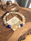 Sitrin ve Lapis Lazuli 8 mm Mikro Faset Kesim Bileklik