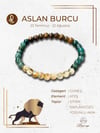 Zodyak Aslan Burcu Doğaltaş Bileklik 6 mm 