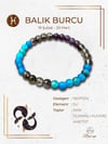 Zodyak Balık  Burcu Doğaltaş Bileklik 6 mm 