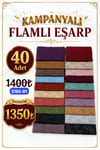 Kampanyalı Ekonomik Flamlı Eşarp Set