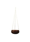 Bent Askılı Kahverengi Metal Saksı 28*13cm