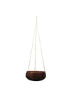 Bent Askılı Kahverengi Metal Saksı 33*15cm