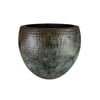 Fabian Mistik Yeşil Metal Saksı 30*26cm