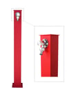 Kare Bahçe Çeşmesi Kırmızı 8*15*86cm 