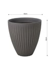 Lotus Plastik Saksı Antrasit Çap 40cm Yükseklik 42cm