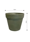 Nayla Gri Plastik Saksı 25x23cm
