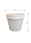 Nayla Gri Plastik Saksı 25x23cm