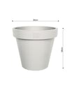 Plastik Saksı Beyaz Çap 30 cm Yükseklik 26 cm