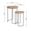Sehpa Takımı Teak 2 Parçalı