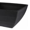 Yivli Antrasit Plastik Kare Saksı G 52 cm D 52 cm Y 25 cm