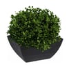 Yivli Antrasit Plastik Kare Saksı G 52 cm D 52 cm Y 25 cm