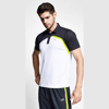 Beyaz Antrasit Erkek Kısa Kollu Polo Yaka T-Shirt 