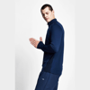 Safir Mavi Erkek Fermuarlı Sweatshirt