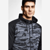 Siyah Erkek Fermuarlı Kapüşonlu Sweatshirt