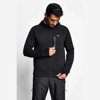 Siyah Erkek Fermuarlı Kapüşonlu Sweatshirt