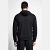 Siyah Erkek Fermuarlı Kapüşonlu Sweatshirt
