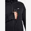 Siyah Erkek Fermuarlı Kapüşonlu Sweatshirt