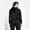 Siyah Kadın Fermuarlı Kapüşonlu Sweatshirt