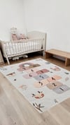Alpin Home New Age Cocuk Halısı  Renkli Yıkanabilir Dokuma Taban Kaymaz Salon Mutfak Balkon Kilimi