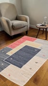 Alpin Home New Age Etnik Figürlü Renkli Yıkanabilir Dokuma Taban Kaymaz Salon Mutfak Balkon Kilimi