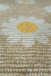 Alpina Home Enjoy Yıkanabilir Papatya Desenli Salon Mutfak Balkon Dokuma Tabanlı Kilim