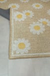 Alpina Home Enjoy Yıkanabilir Papatya Desenli Salon Mutfak Balkon Dokuma Tabanlı Kilim