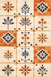 Alpina Home Lavin Turuncu Krem Çiçek Figürlü Kilim Dokuma Taban, Saçaksız Overlok, Antialerjik