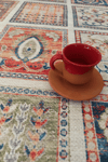 Alpina Home Lavin Yıkanabilir Dokuma Taban Krem Etnik Desenli Salon Mutfak Oturma Odası Kilimi