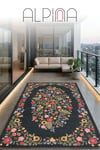 Alpina Home Lavin Yıkanabilir Dokuma Taban Renkli Salon Mutfak Balkon Çocuk Oturma Odası Kilimi