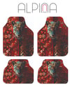 Alpina Home Leopar Desenli  Oto Paspas Takımı 4 Parça Kaymaz Taban Yıkanabilir Dijital Baskı