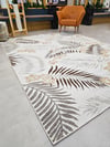 Alpina Home Miror Krem Kahverengi Doğa Desenli Doğal Görünümlü Yıkanabilir Çift Taraflı Dokuma Kilim