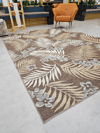 Alpina Home Miror Krem Kahverengi Doğa Desenli Doğal Görünümlü Yıkanabilir Çift Taraflı Dokuma Kilim