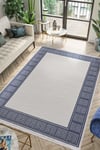 Alpina Home Nova Krem Mavi Yumuşak Doku Salon Oturma Odası Mutfak Çocuk Odası Halısı