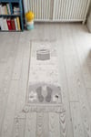 Alpina Home Özel Tasarım Kalp ve Bisiklet Figürlü Kabartma Dokulu çocuk Seccadesi 40X90 Cocuk Odası